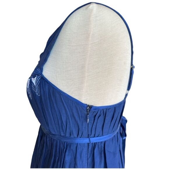 Marciano Lightweight Flowy Empire Waist Greek Style Blue Maxi Dress Size Small - Picture 6 of 11